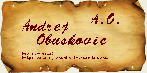 Andrej Obušković vizit kartica